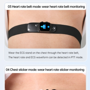 FitMate™ EKG E500 Okosóra - Piros Cserélhető Szilikon szíjjal