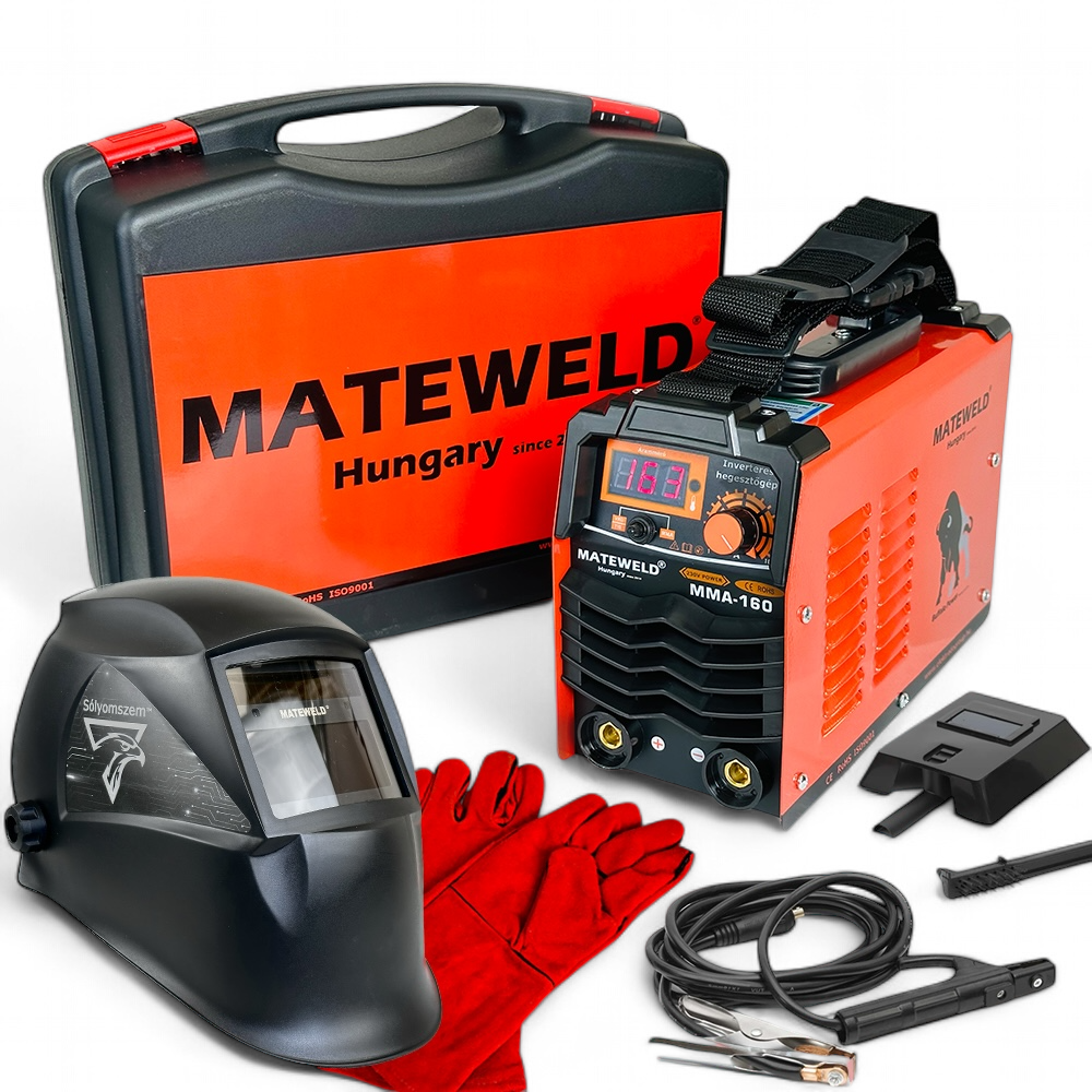 MATEWELD Hungary Buffalo Power™ MMA 160 inverteres hegesztő + Lift Tig funkció, Kofferrel, csomagban