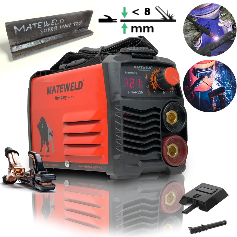 MATEWELD Hungary Buffalo Power™ Super Mini 120 inverteres hegesztő + Lift Tig funkció